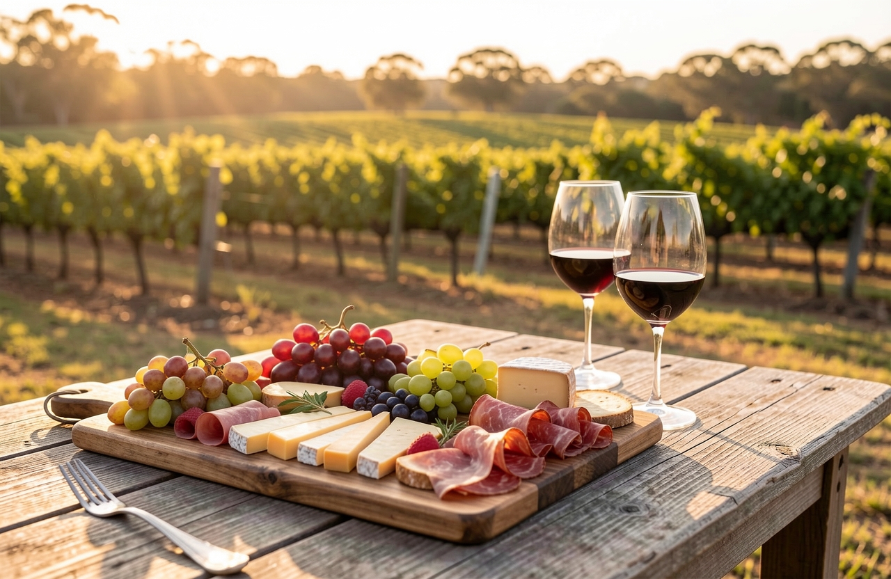 Grazing platter at a winery